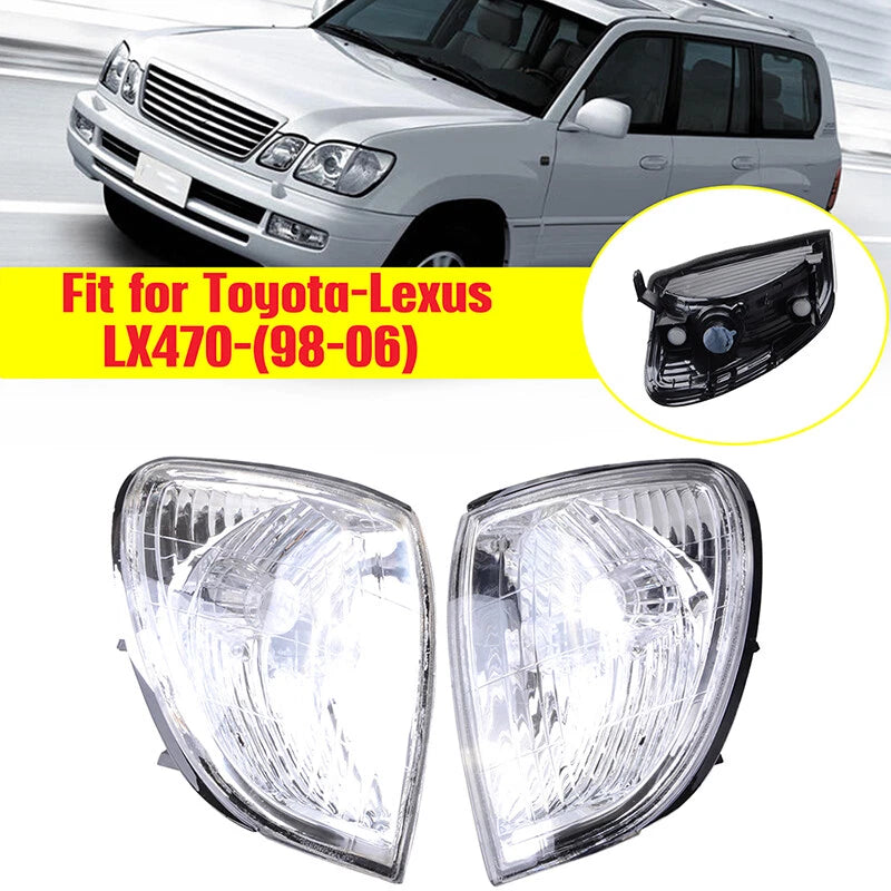 Side Clear Parking Turn Signal Lights for Lexus LX470 (1998-2007) 2 x Lamps