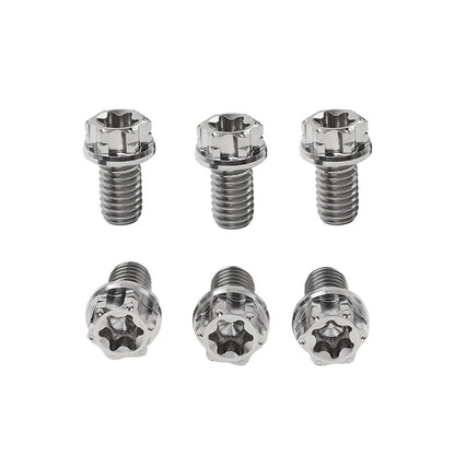 6 x M8x10mm Titanium Torx Head Flange Screws for Motorcycle Bike