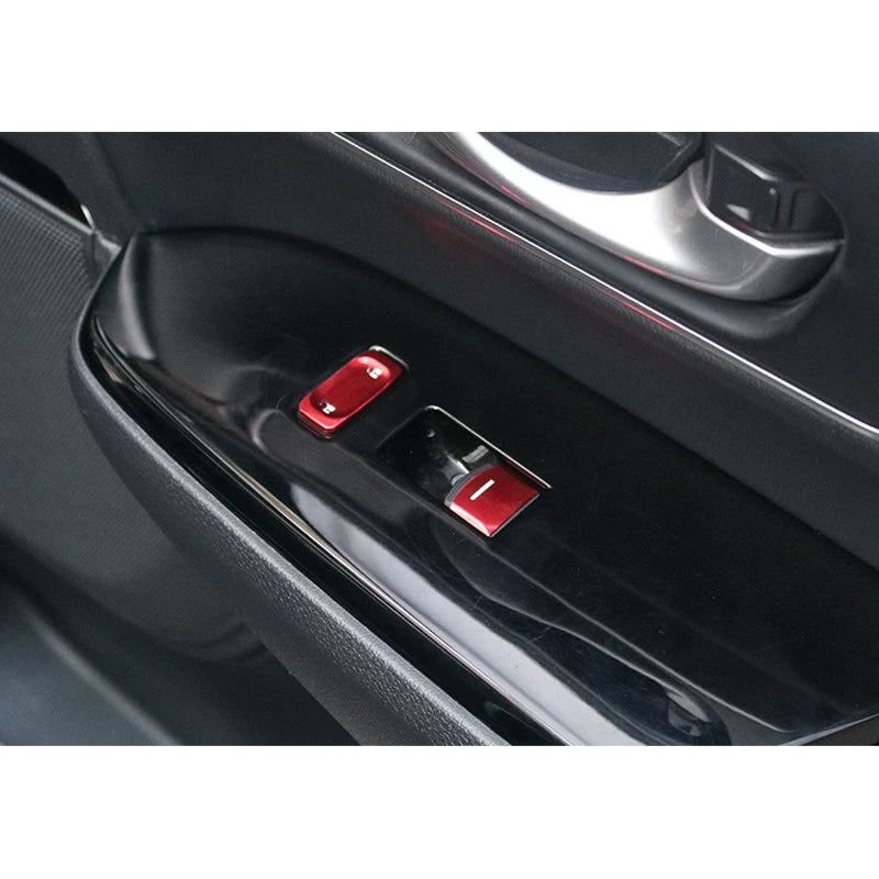 Red Door Armrest Window Switch Cover Trim for Honda CR-V (2017-2019)