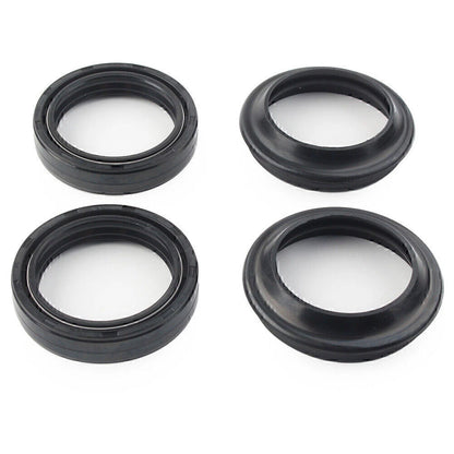 4 Pcs Black Front Fork Damper Shock Absorber Seals for Motorcycle