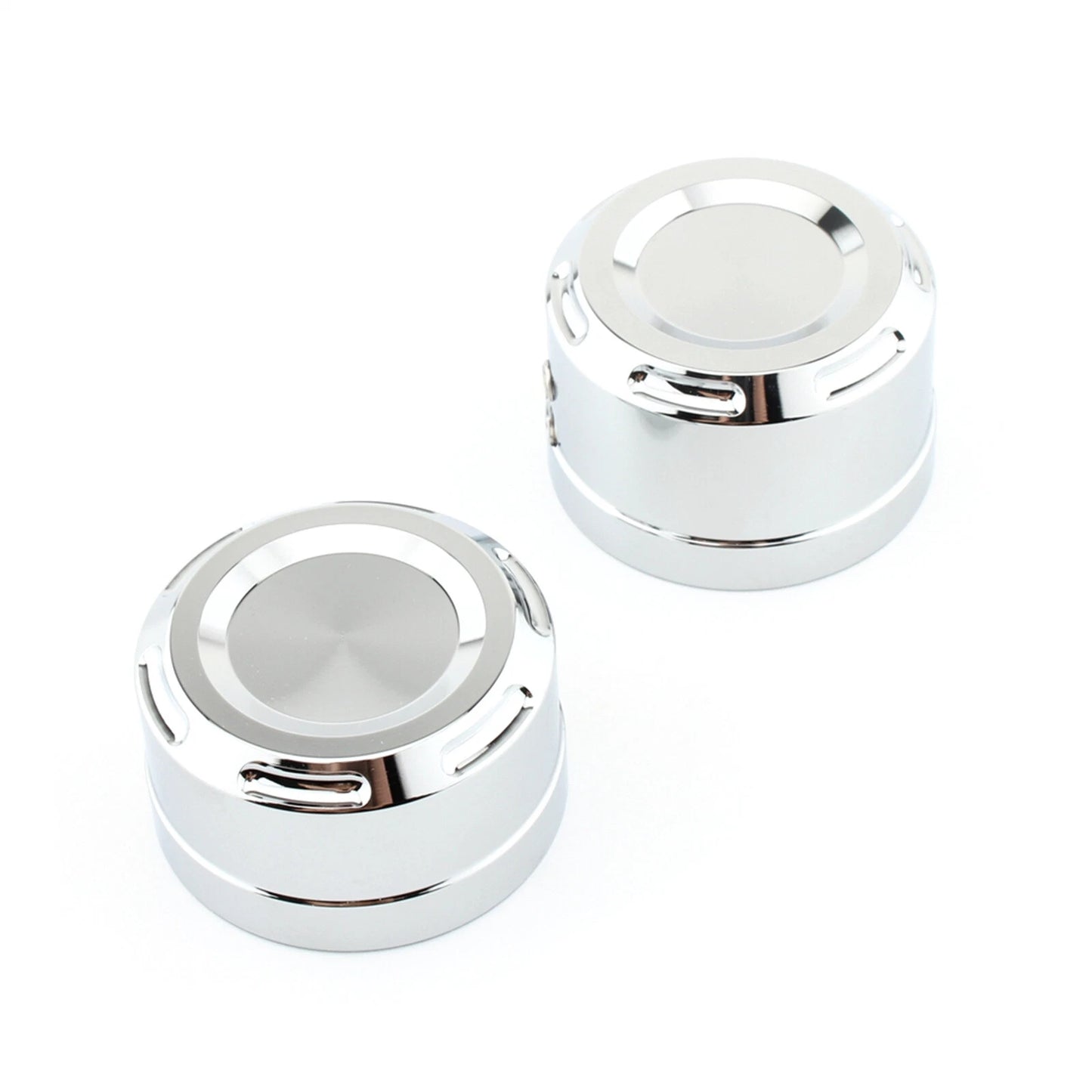 2 x Chrome Rear Axle Cover Caps for Harley Softail (2018-2023)