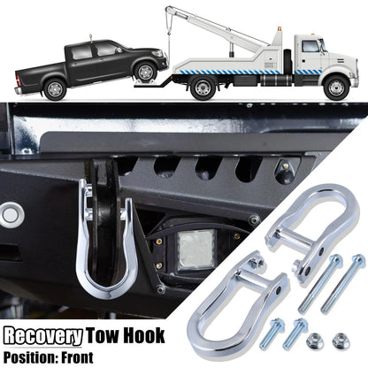 Front Recovery Tow Hook Kit for Chevy Silverado & GMC Sierra 1500