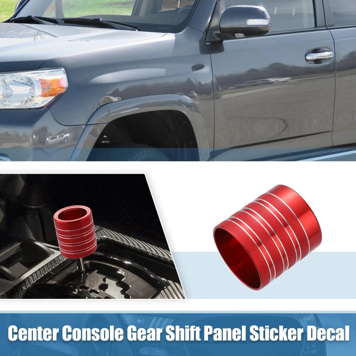 Red Gear Shift Knob Handle Cover Trim Decal for Toyota 4Runner (2010-2022)