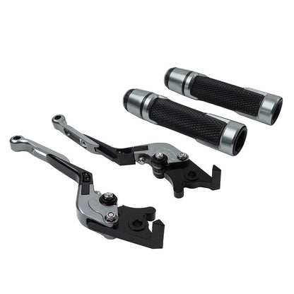Titanium Extendable Brake Clutch Levers Grip Set for Kawasaki ZX6R (2005-2023)