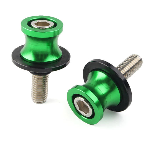 10MM Swingarm Spools Slider Screws for KAWASAKI ZX6R (1998-2011) Green CNC