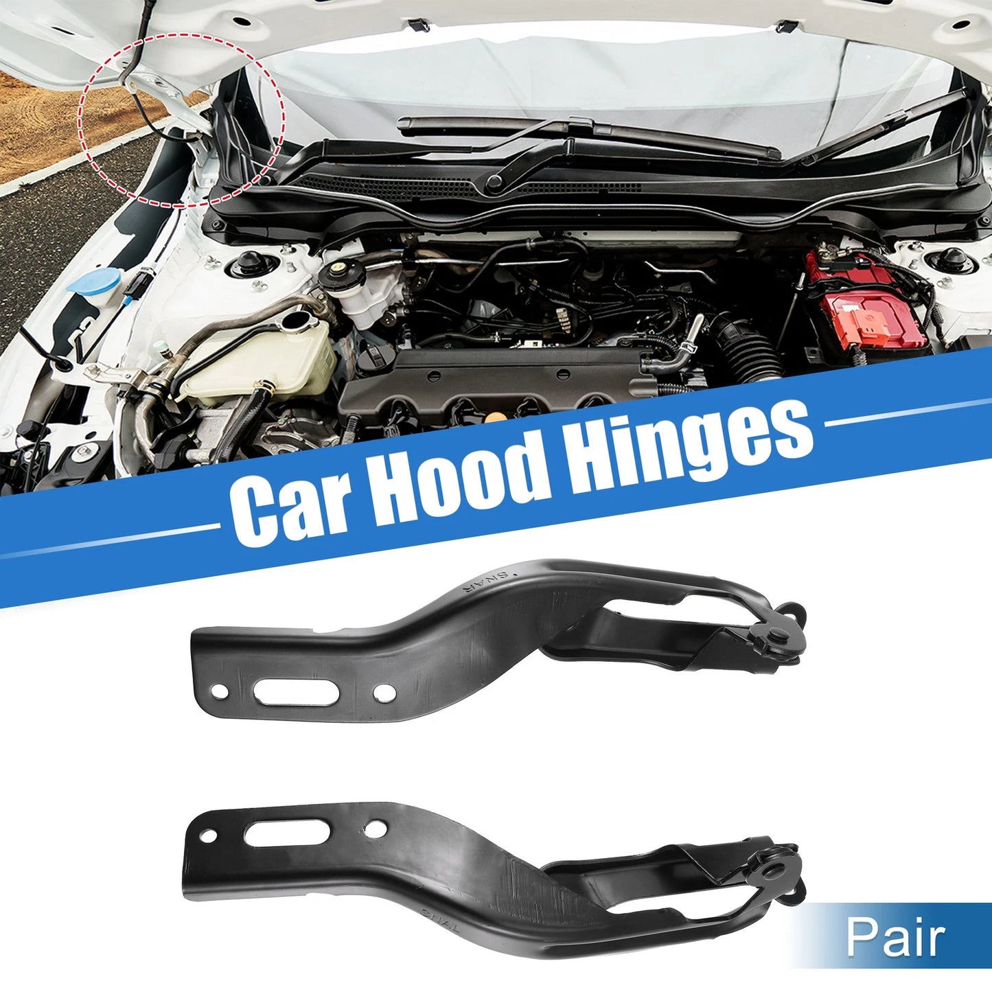 Hood Hinges  Left Right for Honda Civic Hybrid (2006-2011)