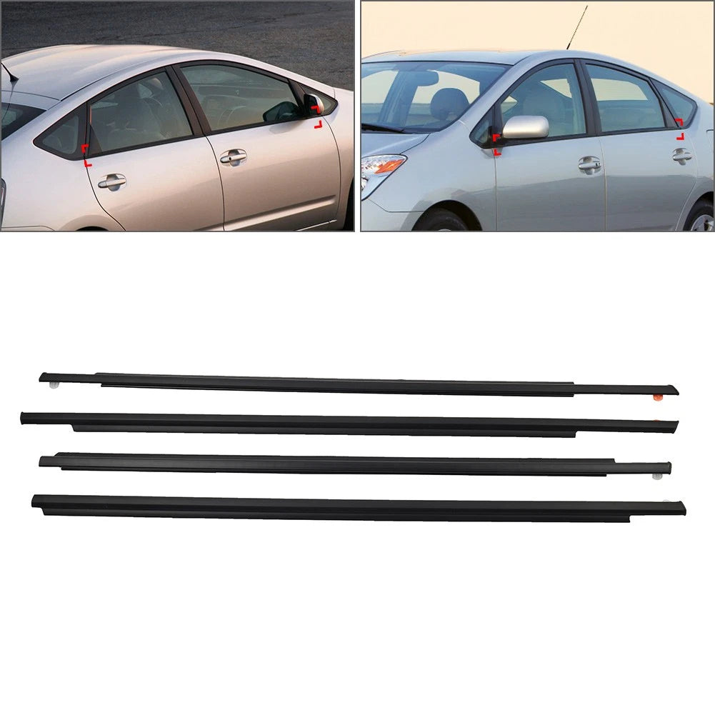Front Rear Door Belt Moulding Weatherstrip for Toyota Prius (2004-2009)