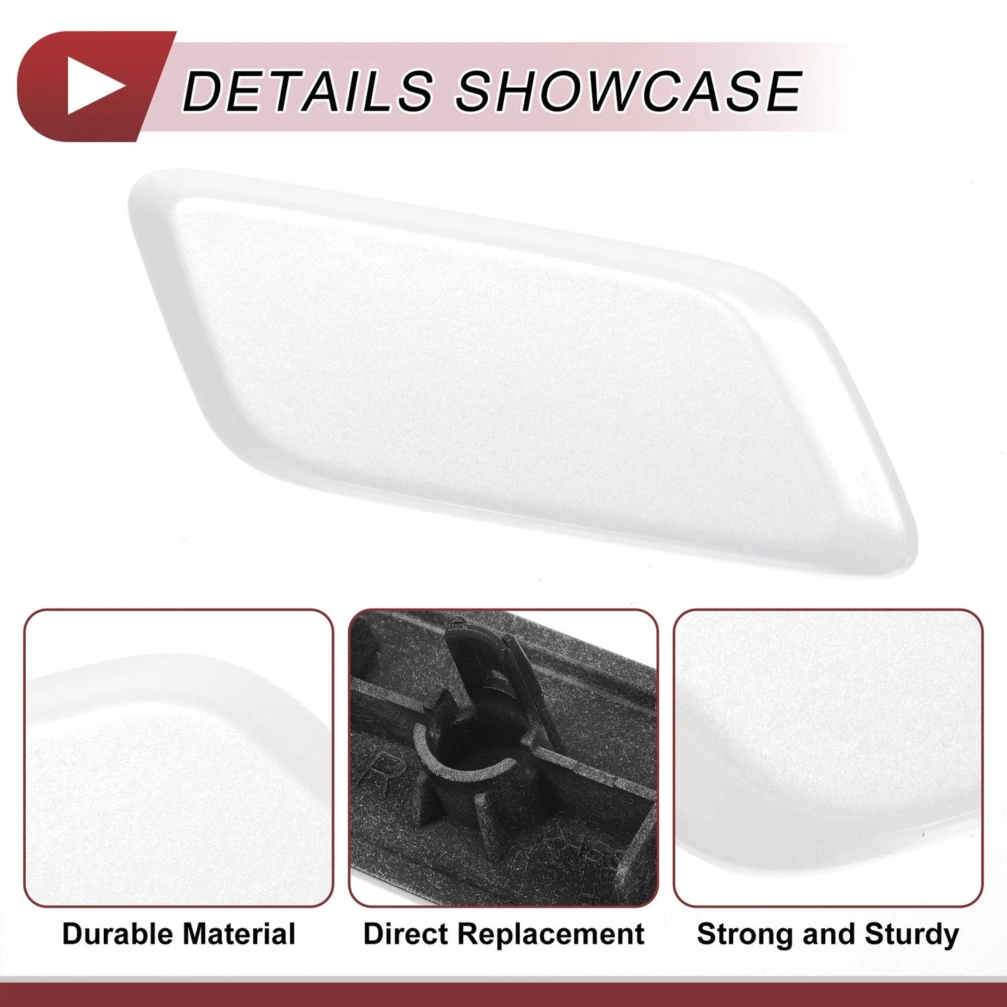 Front Left Headlight Washer Nozzle Cap for Lexus RX350 (2013-2015) White