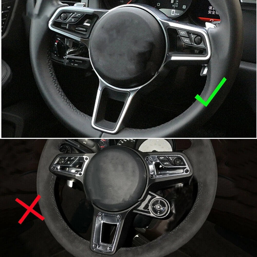 Carbon Fiber Steering Wheel Cover Trim for Porsche 718, Macan, 911 (2016-2023)