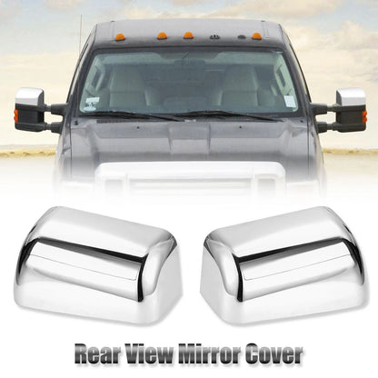 Top Half Chrome Mirror Covers for Ford F250 F350 F450 F550 (2008-2016)
