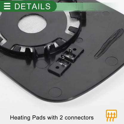 Right Side Heated Convex Mirror Glass for Ford Galaxy (1995-2006)