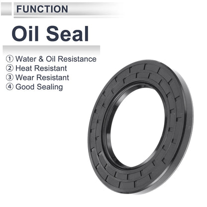 Oil Seal 65x105x10mm Black Nitrile Rubber 5 Pcs