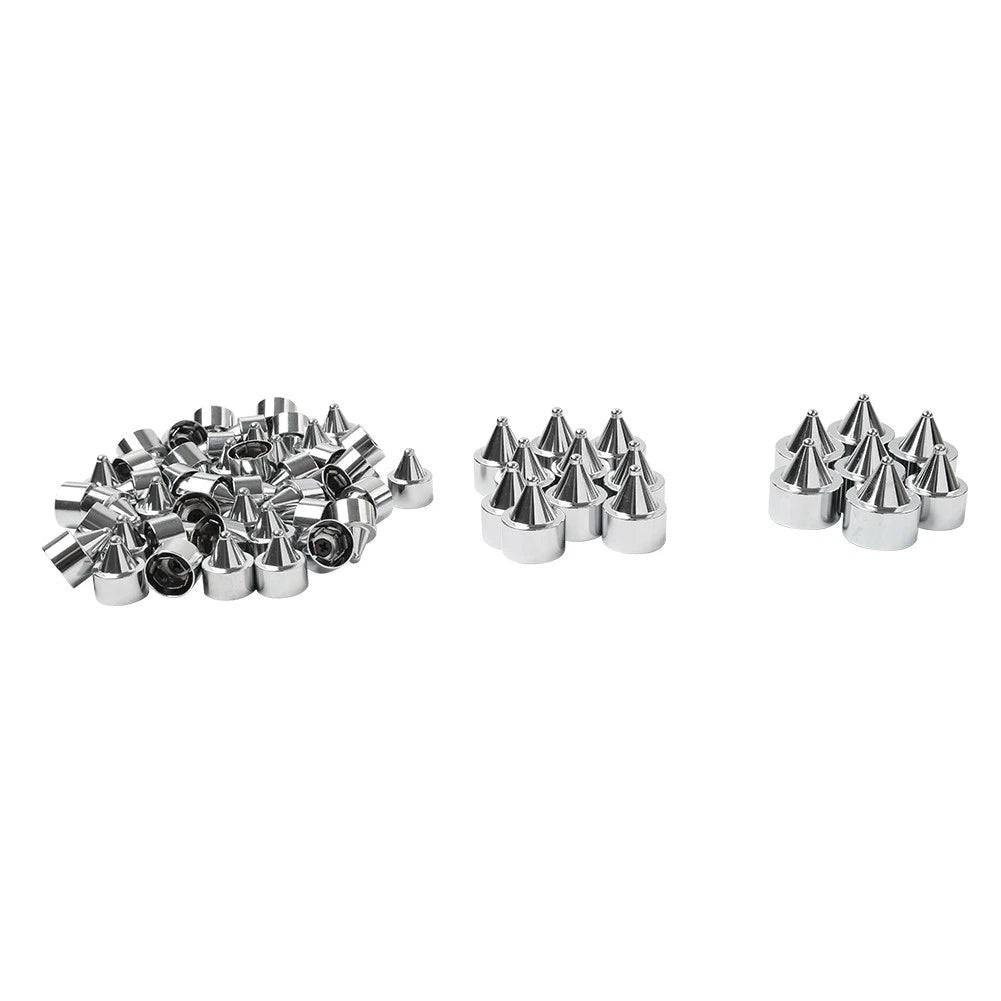 62X Engine Bolt Chrome Cap Kit for Harley Touring Road King Softail Trike (18-24)