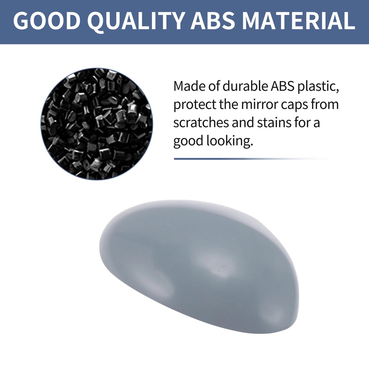 Right Passenger Side Mirror Cover Cap Grey for CITROEN C1 (2005-2014)