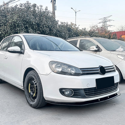 Gloss Black Front Bumper Lip for VW Golf 6 MK6 (2008-2012)
