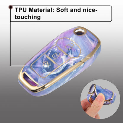 Key Fob Remote Control Cover 3 x Button TPU Shell Purple for Ford F150 (2015-2018)