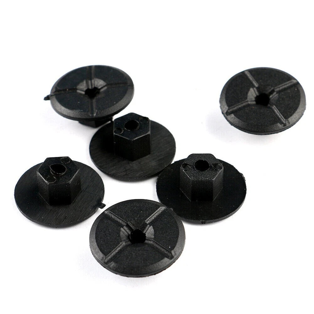 Pack of 10 Black Liner Plastic Nuts for Mercedes W201 (1982–1993)