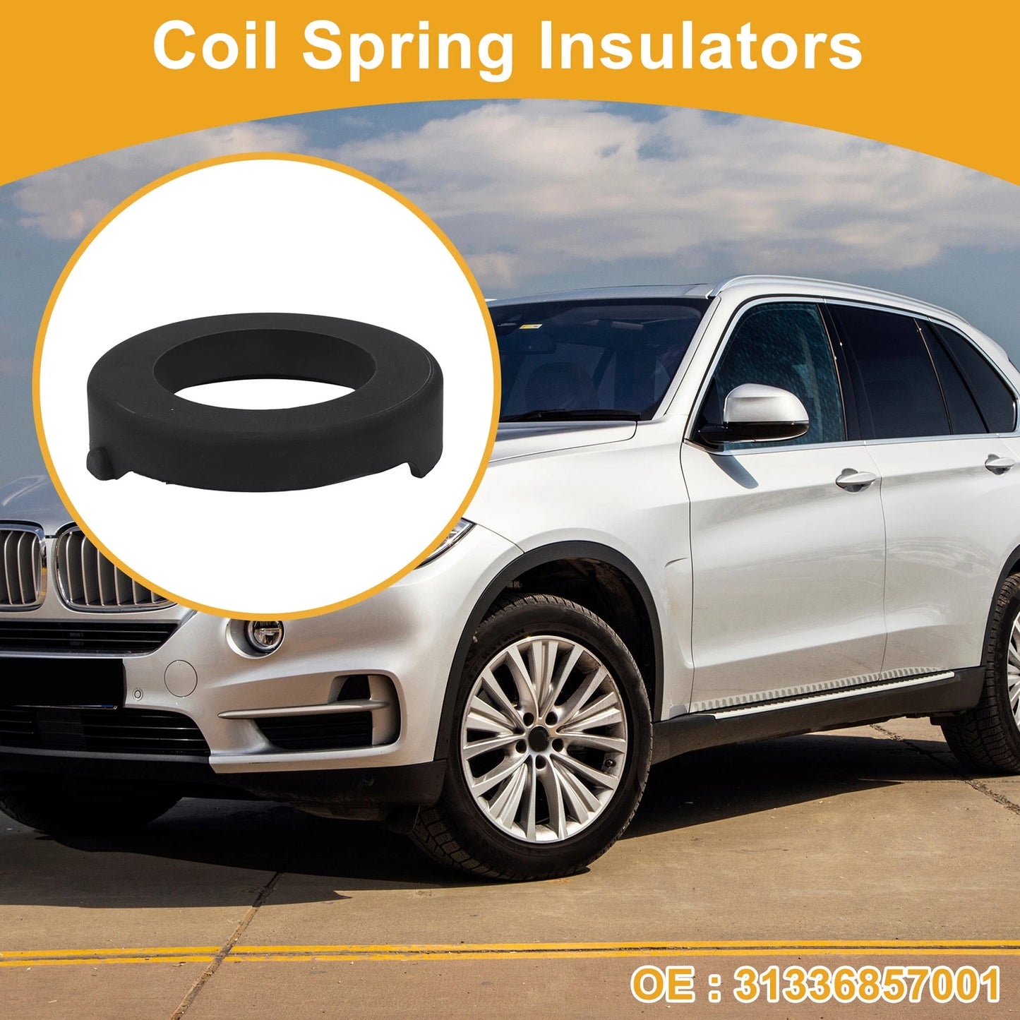 Coil Spring Insulators for BMW X5 2007-2017 Rubber 1 x Pair