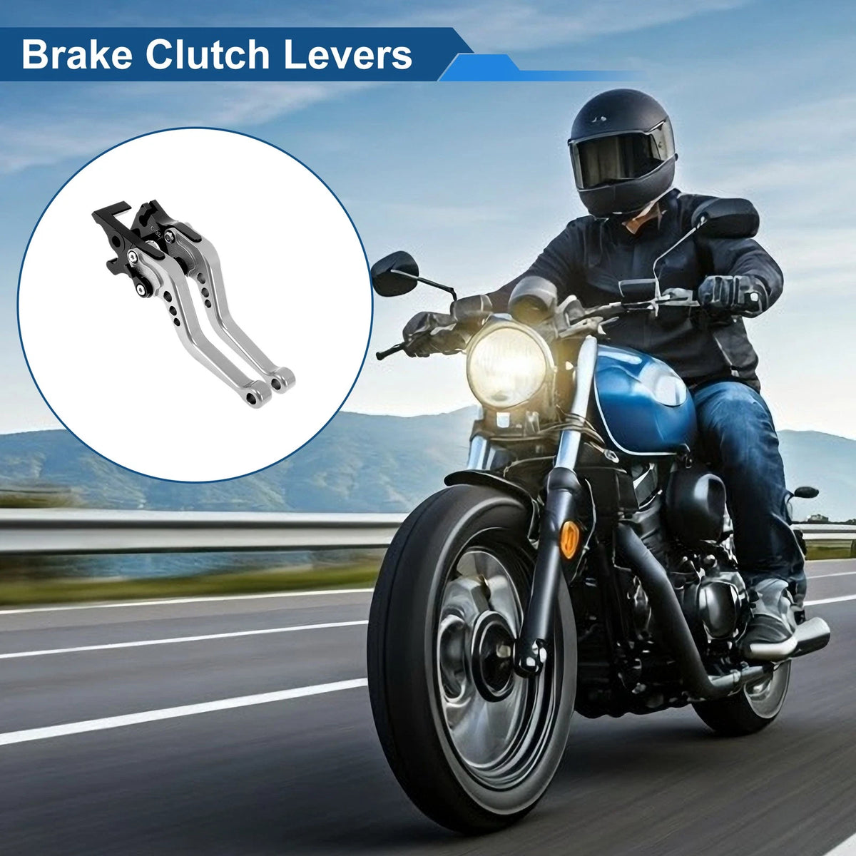 Short Brake Clutch Levers Silver Tone 1 pair for YAMAHA YZF-R25 (2014–2015)
