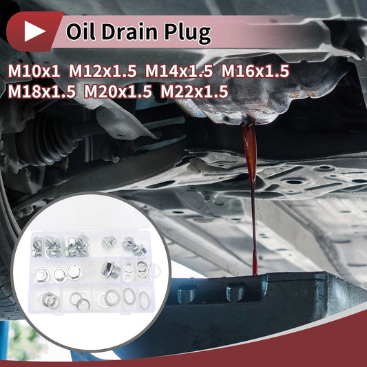 1 Set Engine Oil Drain Plug with Gasket for Car Motorcycle Boat