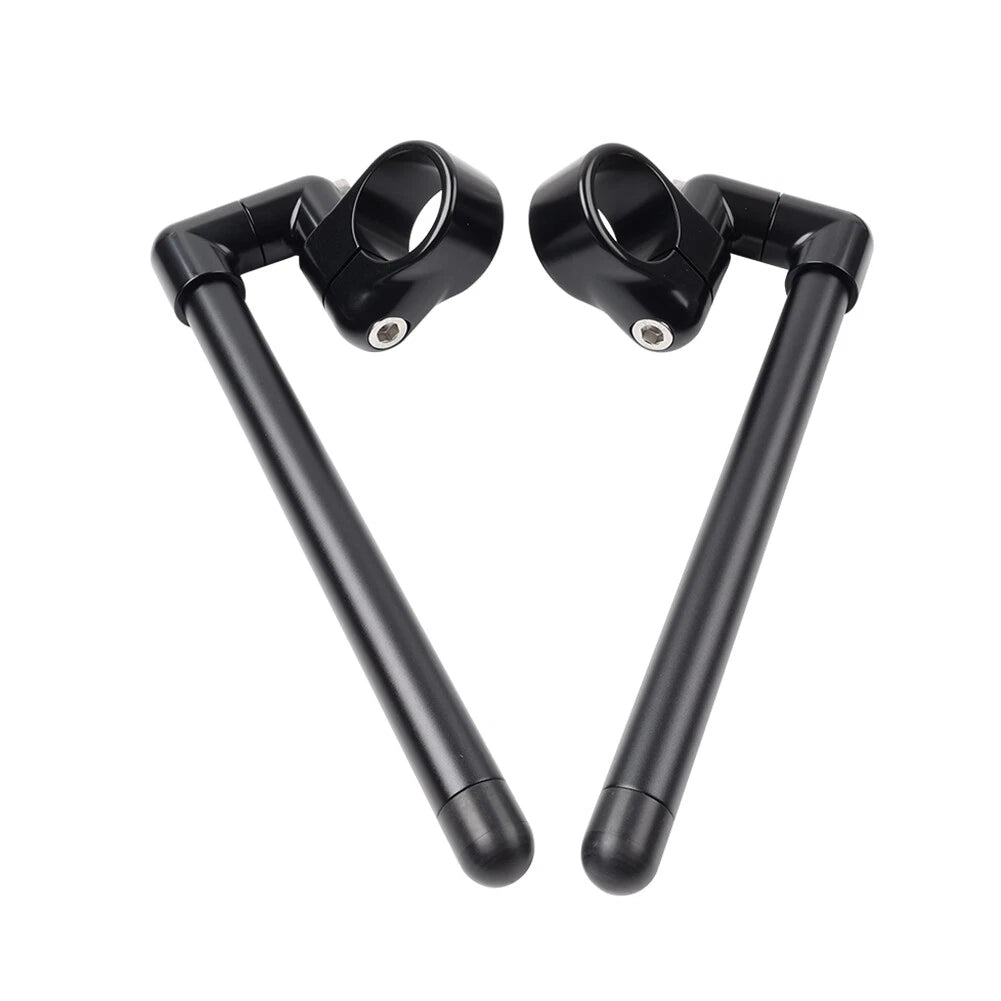 7/8" Black Clip-On Handlebar for Motorcycle Cafe Racer (Universal)