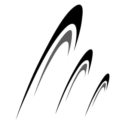 Black & Gray Vinyl Graphics Decals for Camper Trailer Body Stickers