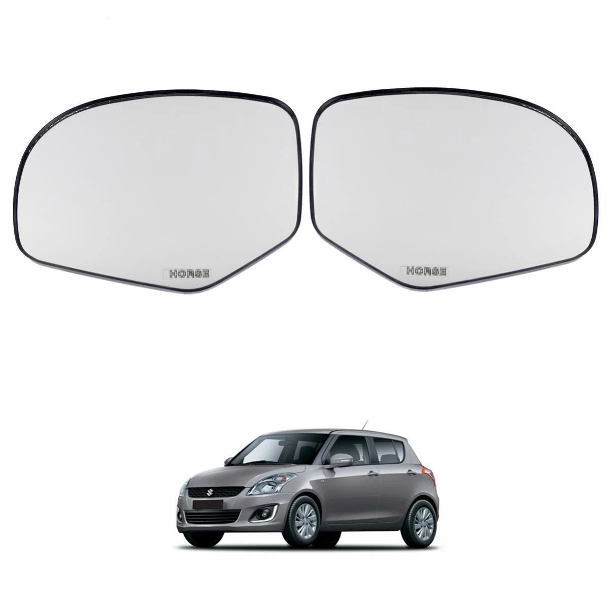 Side Mirror Glass Lens Rear View Pair Fits Suzuki Swift Hatchback 2010-17 New