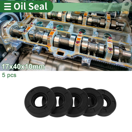 Oil Seal 17x40x10mm Seal Ring Rotary Shaft NBR Rubber Black for Make Model