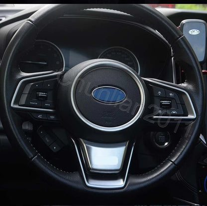 Steering Wheel Side Cover Trim for 2019-2023 Subaru Forester Silver Matte