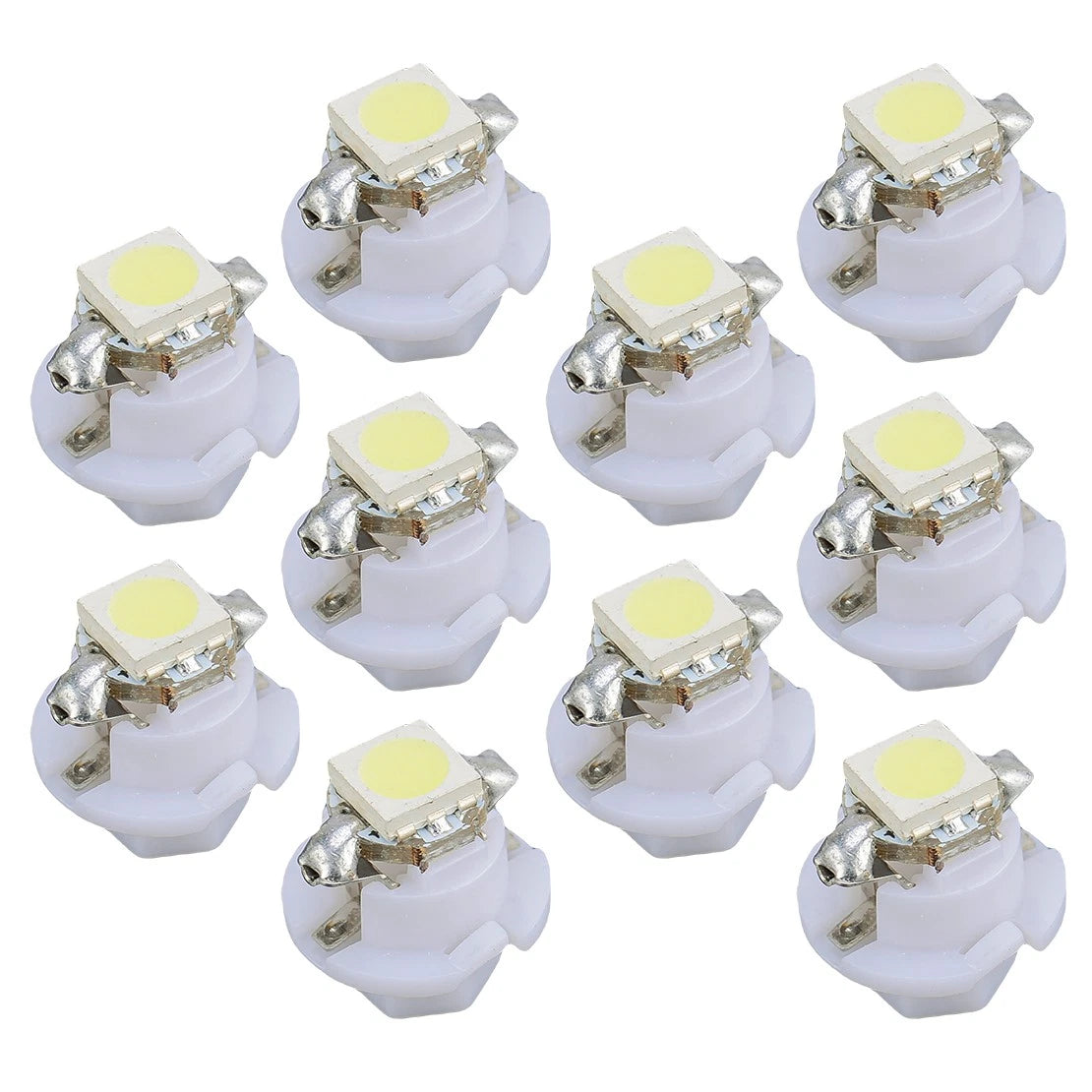 10 x B8.4D White LED Dash Light Bulbs for Car Instrument Panel