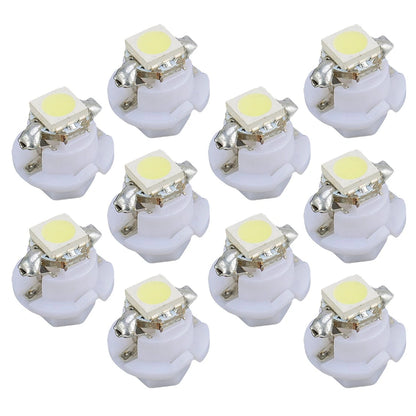 10 x B8.4D White LED Dash Light Bulbs for Car Instrument Panel