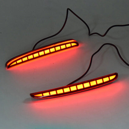 Red LED Rear Brake Tail Light Reflectors for Honda Civic (2017-2020)