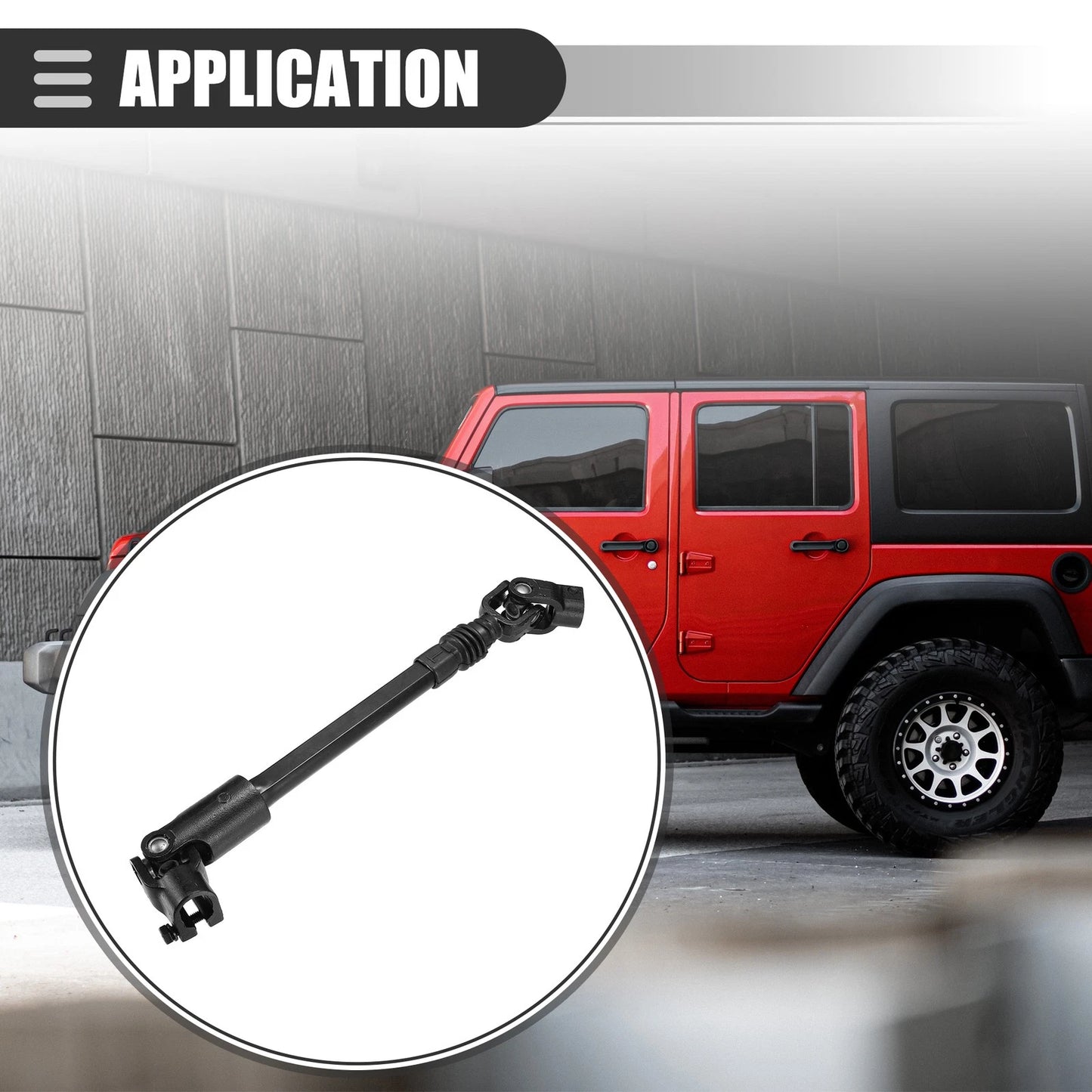 Power Steering Shaft for Jeep Cherokee (1984-1994) Black