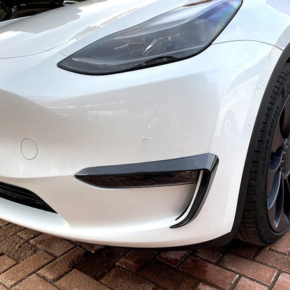 Adhesive Bumper Side C Canards Covers Trims for Tesla Model Y (2020–2024)