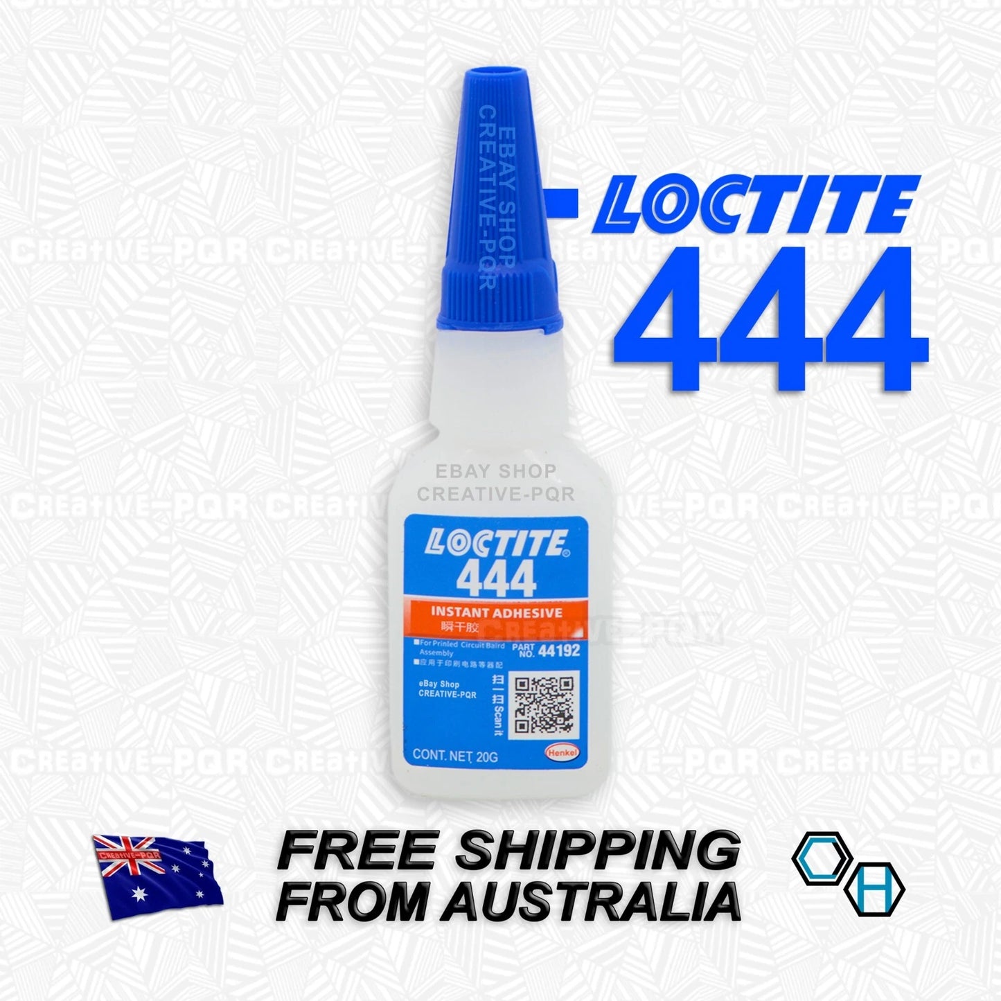 Loctite 444 20g Medium Viscosity Ethyl Cyanoacrylate for Electronics