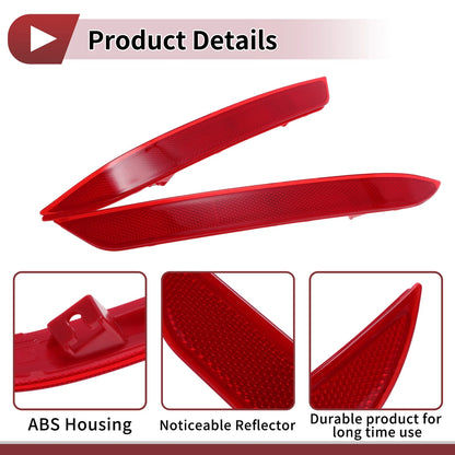 Rear Left Right Bumper Reflectors for Honda Accord (2016-2017)