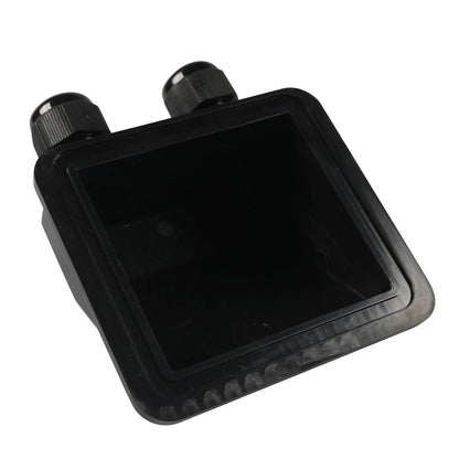 Black Double Wire Cable Entry Gland Box for Solar Panel RV Caravan