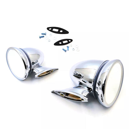 Chrome Bullet Wing Door Mirror for  Classic Car Model