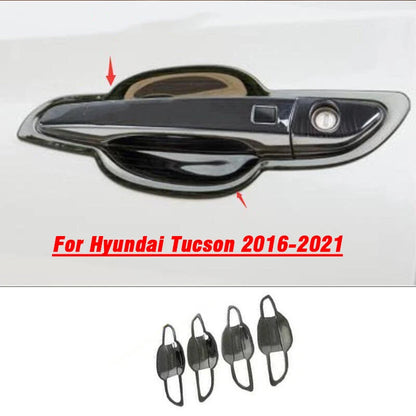 Black Steel Exterior Side Door Bowl Cup Cover for Hyundai Tucson (2016–2021)