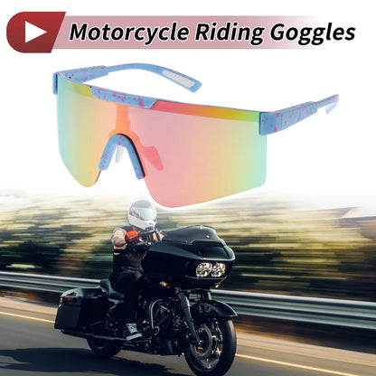 Goggles / Motorcycle Goggles Purple Lens Blue Red Frame Tri-acetel Cellulose PC
