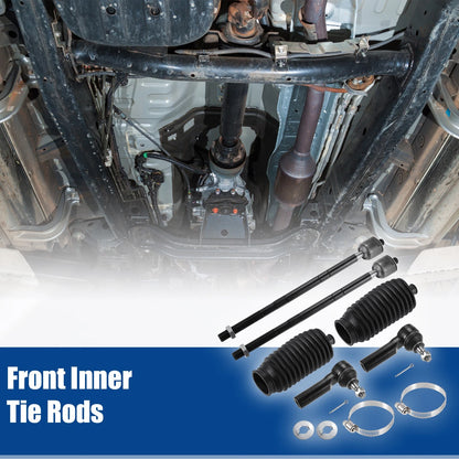 6 x Front Inner Outer Tie Rods with Boots for Ford Escape (2005-2009)