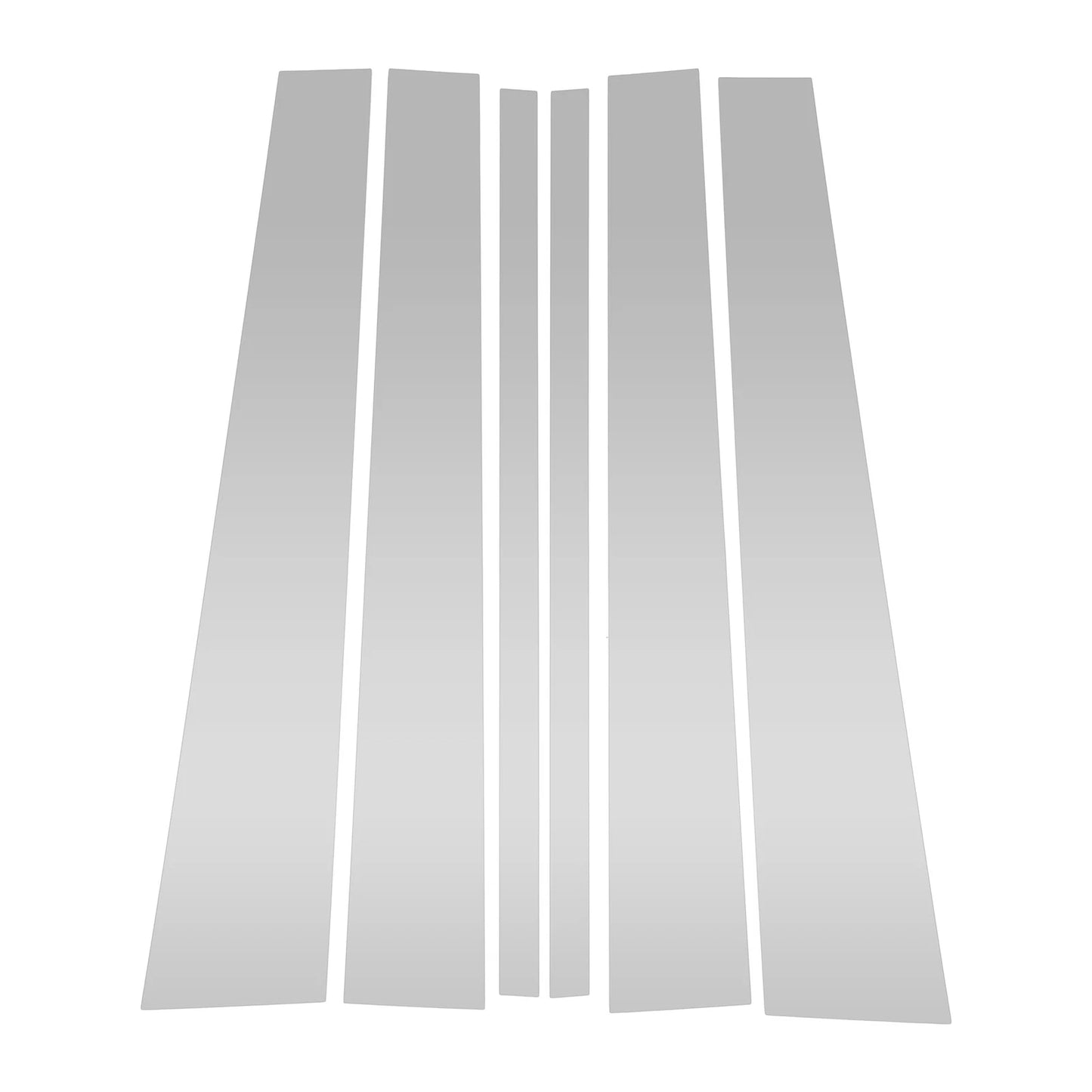 6 Pcs Door Pillar Window Trim for Ford Expedition (1997-2017) Silver Tone