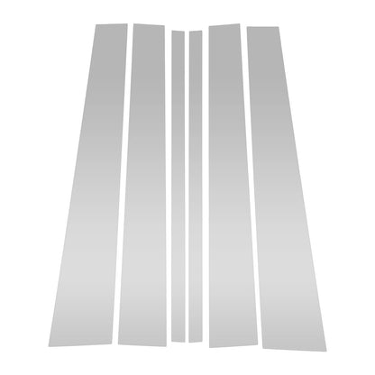 6 Pcs Door Pillar Window Trim for Ford Expedition (1997-2017) Silver Tone