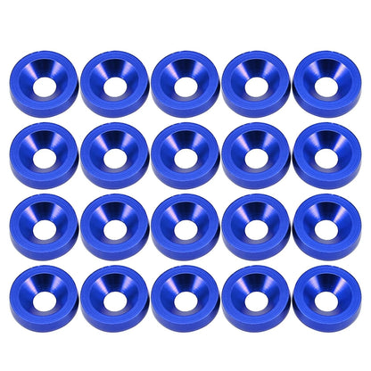 20 x Car Motorcycle Blue M6 Fender Bumper Washer Bolt Engine Bay Fastener