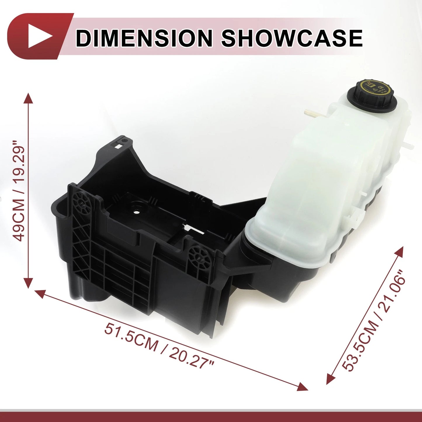 LH Coolant Expansion Overflow Tank w/ Cap for Ford F250 F350 (2011-2016)