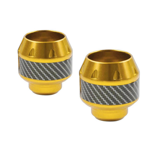 2 x Gold Motorcycle Front Fork Frame Sliders for Make & Model