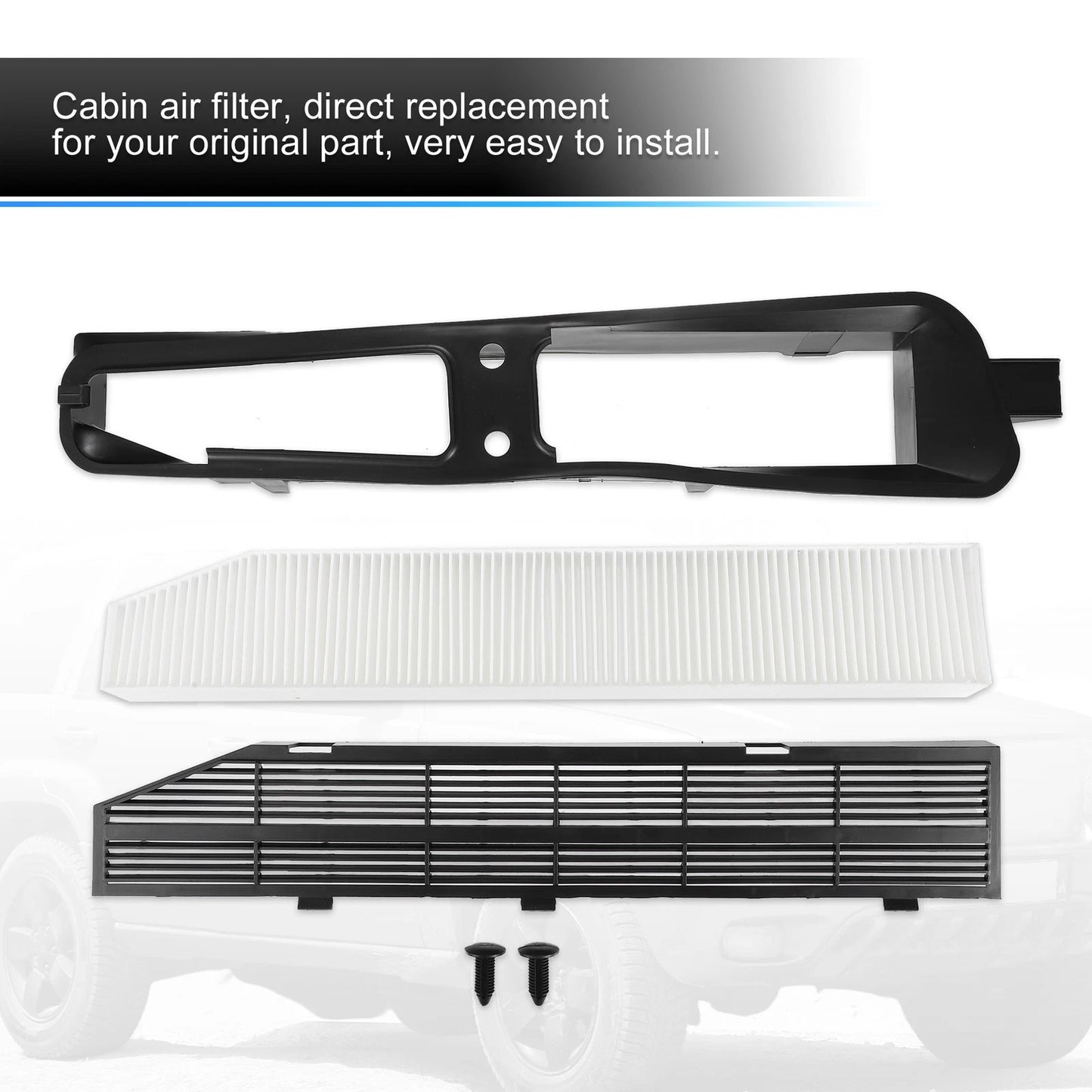 Car Cabin Air Filter & Housing Kit for Jeep Grand Cherokee (2011-2020)