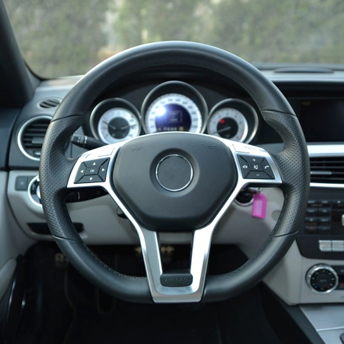 Steering Wheel Cover for Mercedes Benz W176 W204 W212 AMG (2012-2013)