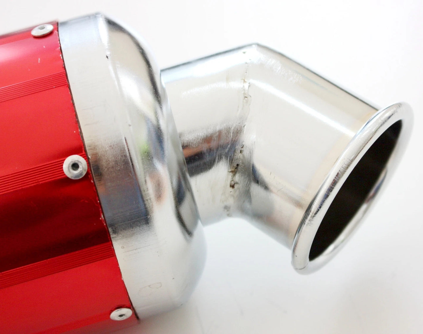 460mm RED Alloy Exhaust Muffler + Clamp for 150cc 250cc PIT Quad Dirt Bike ATV