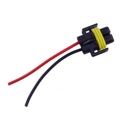 4pc 880 Fog Light Bulb Plug Adapter Socket Wire Harness for Car (N/A)